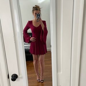 Long sleeve boho minidress